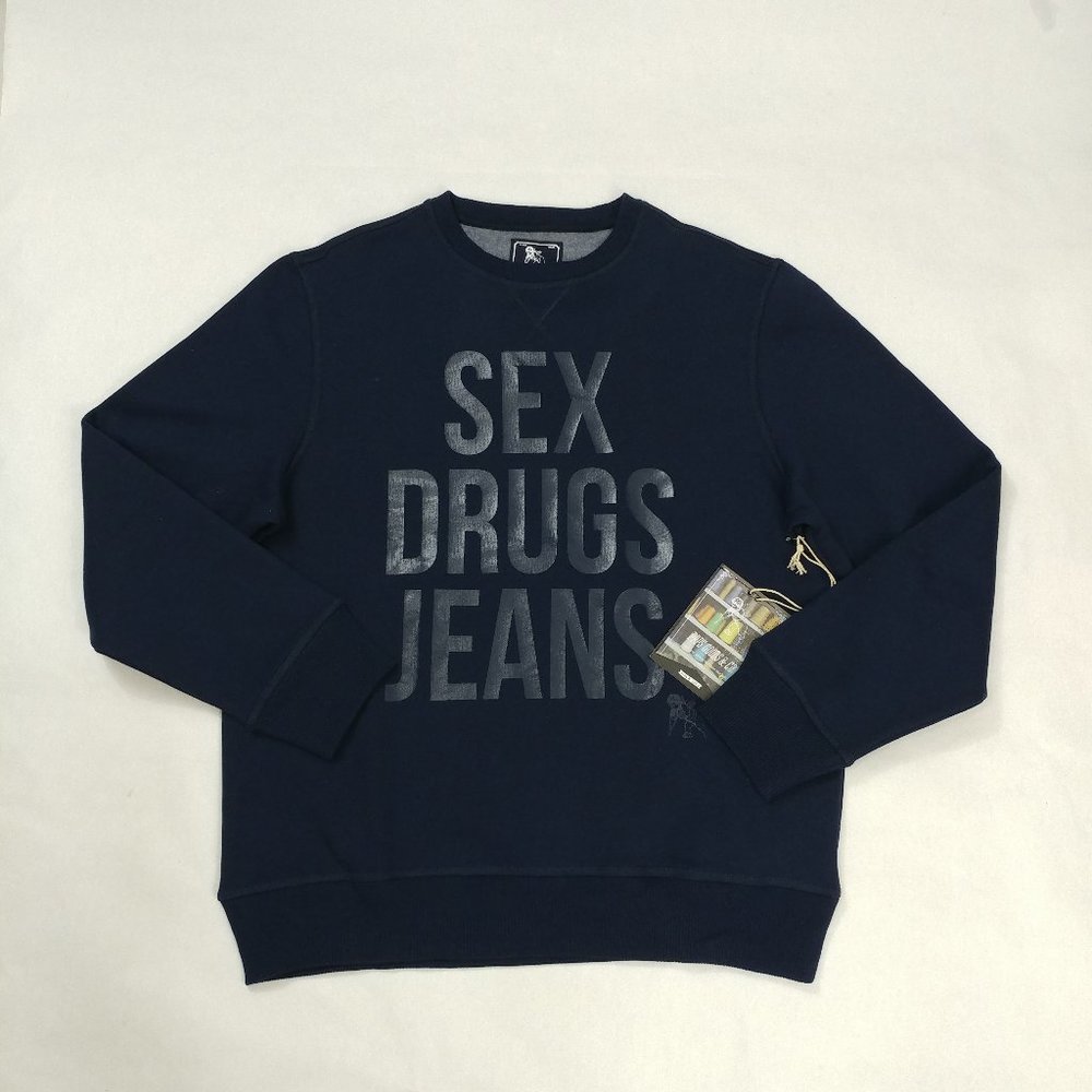 $265 PRPS Goods & Co Sex Drugs Jeans Fleece Sweater Size XL Urban Streetwear
